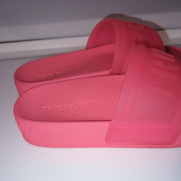 True Religion Pink Slide Sandals Girls - Picture 3 of 6